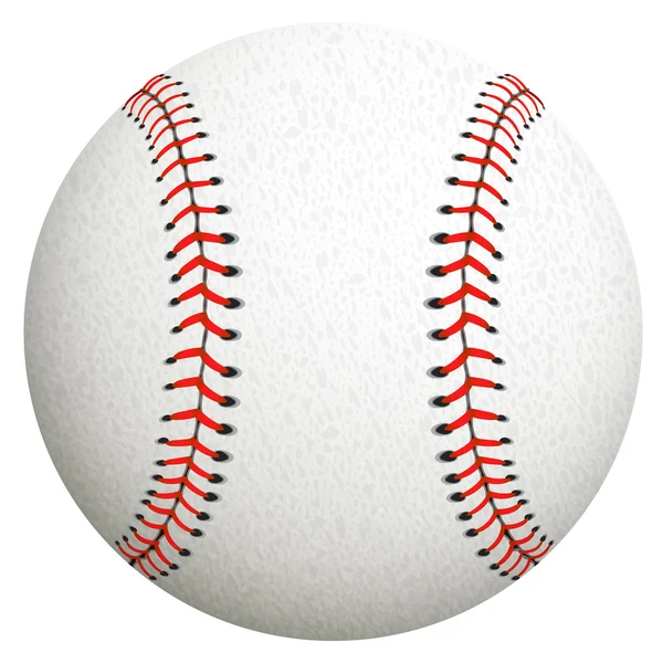 Бейсбол изолирован на белом. Векторная иллюстрация . — стоковый вектор