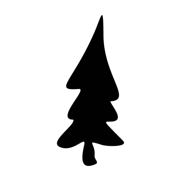 크리스마스 실루엣 손으로 Xmas 아이콘 일러스트는 바탕에 분리되어 크리스마스 디자인 — 스톡 벡터