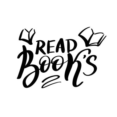 El yazısıyla yazılmış alıntıları okuyun. Tipografi amblemi. Metin kaligrafi yazı kartı tasarımı. Kitap afişi şablonu okumayı çok seviyorum. Vektör illüstrasyonu beyaz arkaplanda izole edildi.