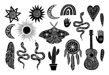 Bohemian Sun Moon Free Vector Eps Cdr Ai Svg Vector Illustration Graphic Art Bohemian Sun Moon Free Vector Eps Cdr Ai Svg Vector Illustration Graphic Art