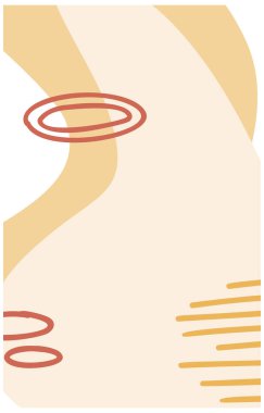 Soyut organik şekil ve el çizimi arkaplanı pastel renklerle ayarlandı. Posterler için modern kolaj, sosyal medya hikayeleri. Metin için alanı olan modaya uygun biçim soyut tasarımı ile vektör illüstrasyonu.