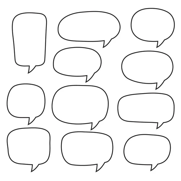 Spraakballon Spraakballon Chat Bubble Line Art Vector Pictogram Voor Apps — Stockvector