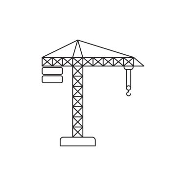 inşaat vinci vektör simgesi
