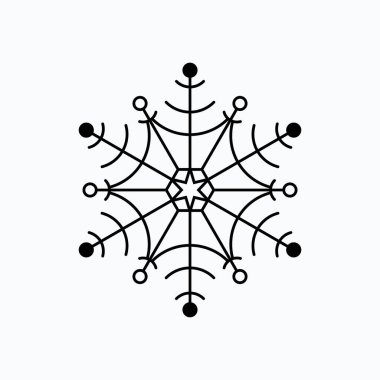 Kar Tanesi simgesi vektörü izole edildi