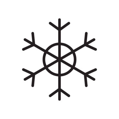 Kar Tanesi simgesi vektörü izole edildi