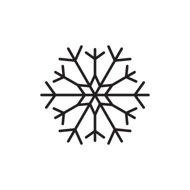 Kar Tanesi simgesi vektörü izole edildi