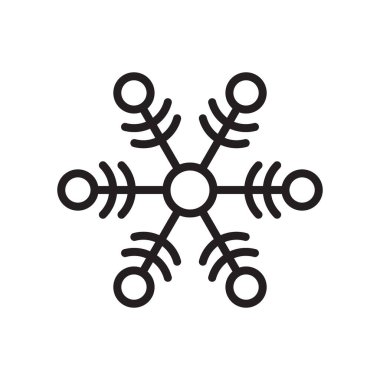 Kar Tanesi simgesi vektörü izole edildi