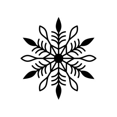 Kar Tanesi simgesi vektörü izole edildi