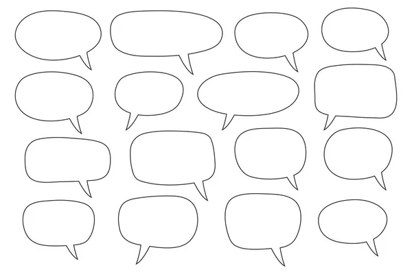 Spraakzeepbel Spraakballon Chat Bubble Line Art Vector Pictogram Voor Apps — Stockvector