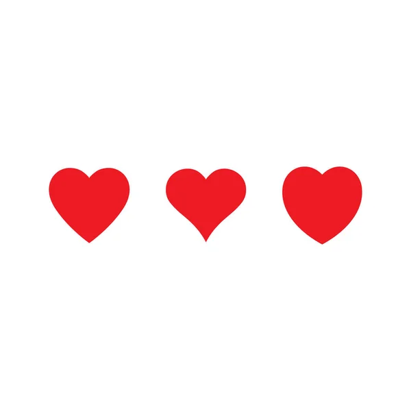 红心图标 爱情图标 — 图库矢量图片