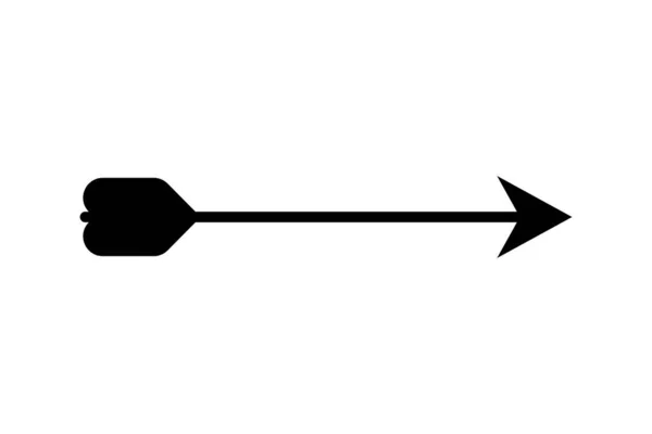 Czarna Ikona Strzałki Białym Tle Izolowane — Wektor stockowy