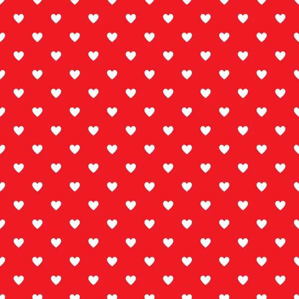 Patrón Rojo Lunares Sin Costuras Con Corazones Ilustración Vectorial — Vector de stock