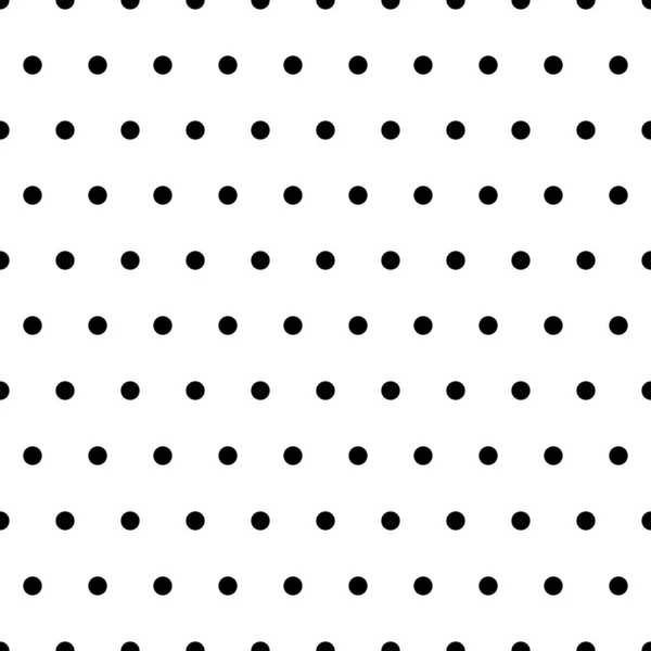 Seamless Polka Dot Pattern Background Black Dots White Background — Stock Vector