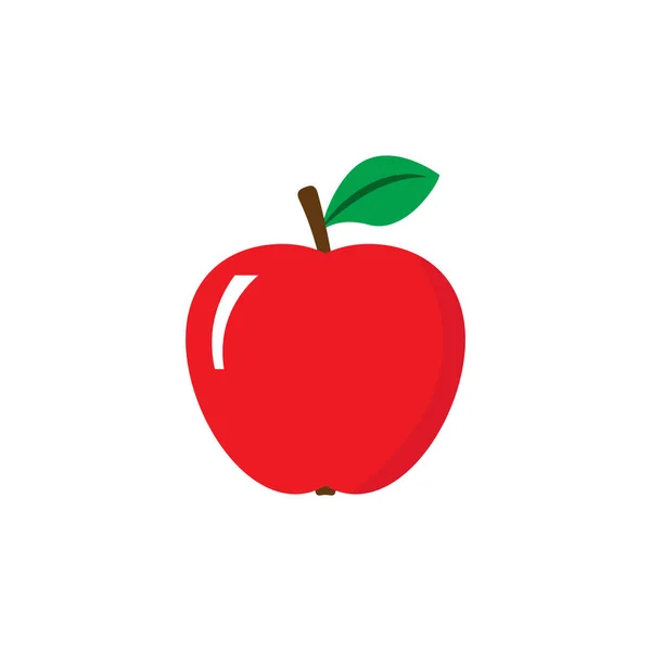 Icono Manzana Roja Ilustración Vectorial Aislada Sobre Fondo Blanco — Archivo Imágenes Vectoriales