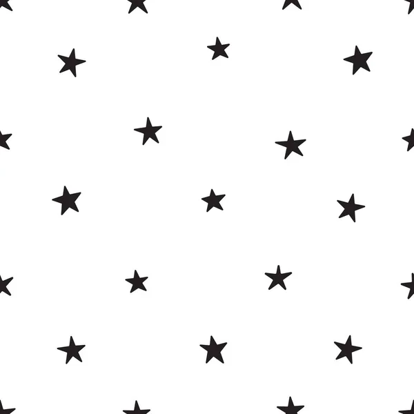 Απρόσκοπτο Πρότυπο Αστεριών Ασπρόμαυρη Διανυσματική Απεικόνιση — Διανυσματικό Αρχείο