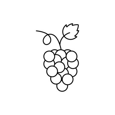 Üzüm simgesi vektörü izole çizimi