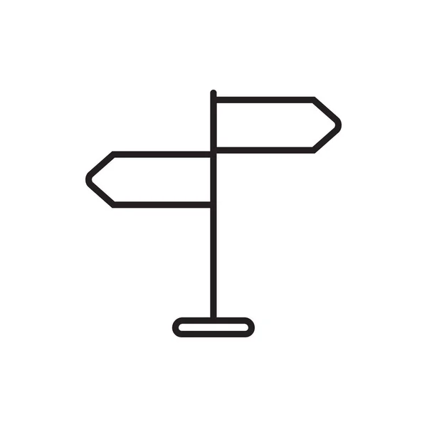 Піктограма Signpost Піктограма Лінії Напрямку Ізольовано — стоковий вектор