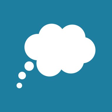 Çizgi film konuşması ya da düşünme balonu, boş iletişim bulutu. Vektör tasarım ögesi.