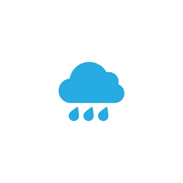 Icono Lluvia Estilo Plano Moda Aislado Sobre Fondo Gris Símbolo — Vector de stock