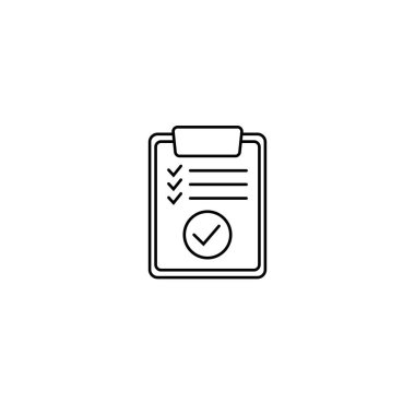 Kontrol listesi simgesi olan pano, web sitesi ve uygulama tasarımı için sembol. Vektör yanılsaması.