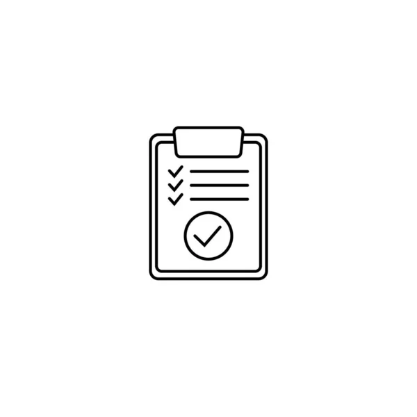 Klembord Met Checklist Icoon Symbool Voor Website App Design Vectorillstratie — Stockvector