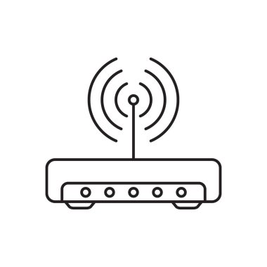 Yönlendirici simgesi. Yönlendiriciyle ilgili sinyal çizgisi simgesi izole edildi
