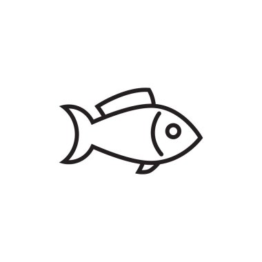 Balık simgesi izole edilmiş vektör sembolü