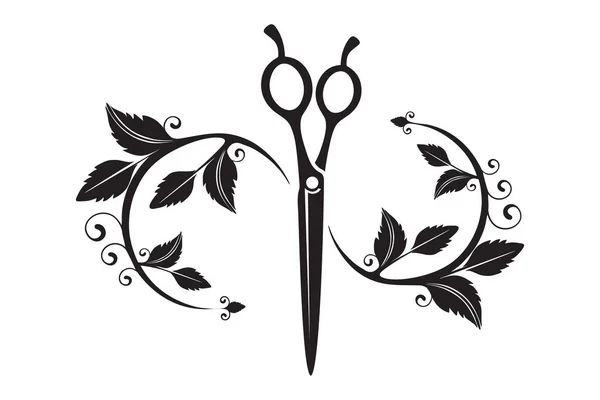 Перукарня Логотип Салону Краси Знак Ножиці Векторні Ілюстрації — стоковий вектор