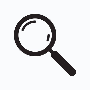 Arama simgesi. Büyüteç simgesi, vektör büyüteç ya da silindir işareti.