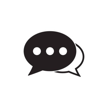 Sohbet simgesi, sms simgesi, Yorumlar simgesine, konuşma kabarcıklar simge vektör düz tasarımı