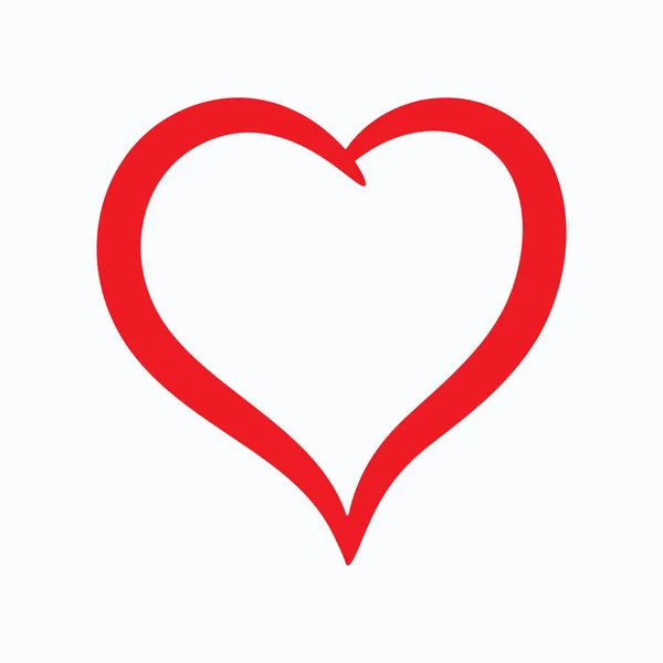 Handgezeichnetes Herz Vektorsymbol — Stockvektor