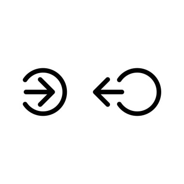 Giriş ve çıkış simgesi, Girin ve simge vektörünü imzalayın.