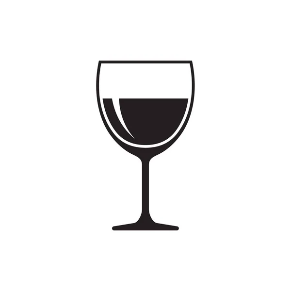 Icono Copa Vino Aislado — Vector de stock