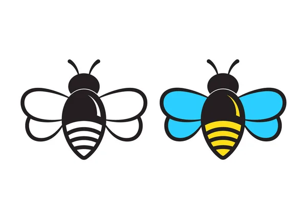 Icono Abeja Abeja Sobre Fondo Blanco — Vector de stock