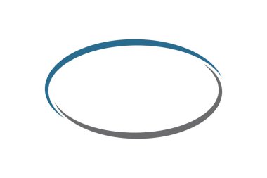 Boş Oval Şablon Amblemi, Vektör Çerçevesi