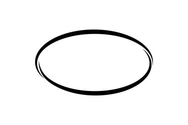 Boş Oval Şablon Amblemi, Vektör Çerçevesi