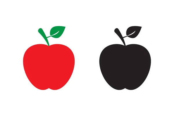 Apple Icon Vektor Roter Apfel — Stockvektor