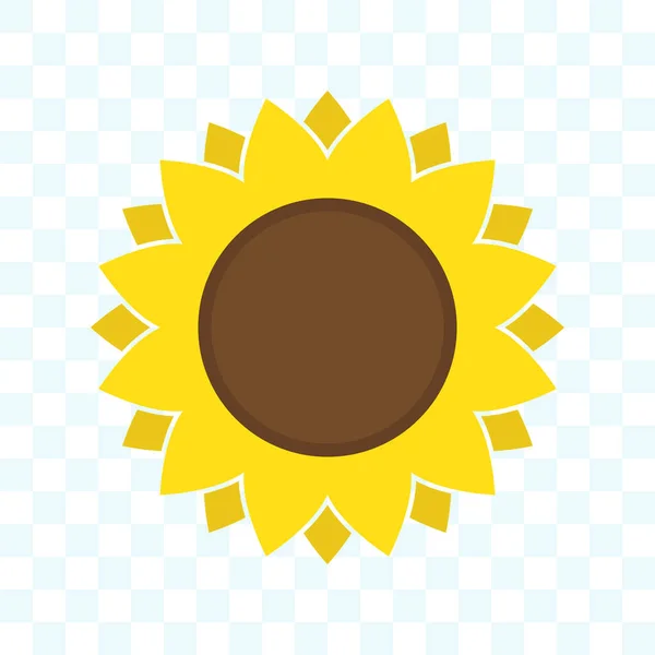 Sunflower Icon Yellow Sunflower Flat Style Vector Isolated — Stock Vector