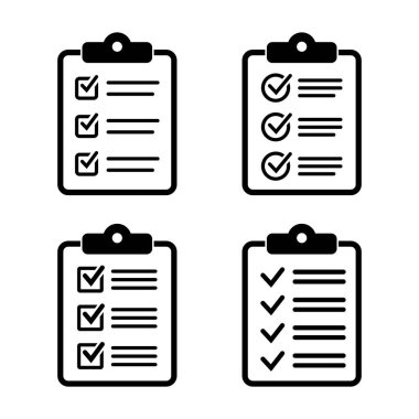 Pano simgesi. Web sitesi ve uygulama tasarımı için işaretleme listesi işareti.