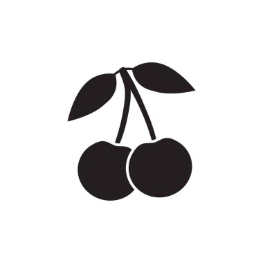 Kiraz ikonu. Kiraz işareti vektörü.