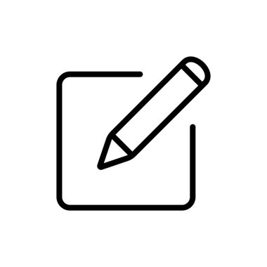 Simge sembolü vektörünü düzenle. Metin veya belge simgesini düzenle.