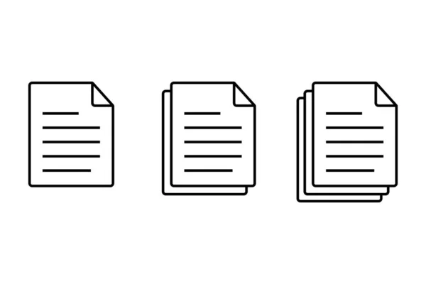 Document Paper Icon Vector Symbol Design Illustration — Stock Vector