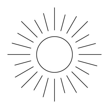 Retro Sun Ray, Güneş Patlaması Amblemi, Güneş Işığı Logosu, İzole Vektör Resimleri