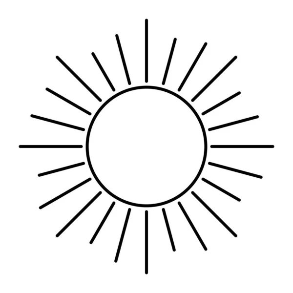 Retro Sun Ray Sun Burst Emblem Sunshine Sunburst Logo Ilustração — Vetor de Stock