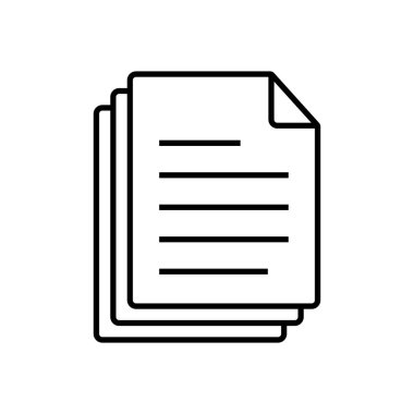 Belge kağıt simgesi vektör tasarım illüstrasyonu