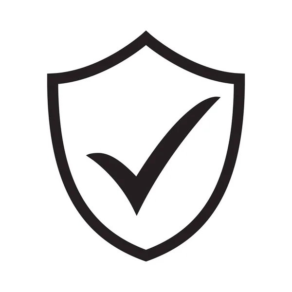 Proteger Vector Icono Plano Escudo Icono Símbolo Cifrado — Vector de stock