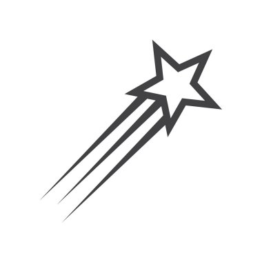 Uçan yıldız simgesi vektör illüstrasyonu