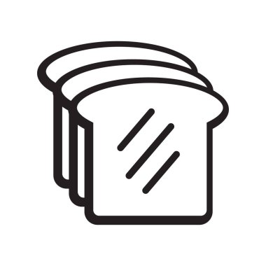 Ekmek Dilimleri Simgesi - Dilimlenmiş Ekmek Sembolü, Fırın ve Gıda Tasarımı Elementi.