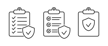 Pano Güvenlik Satırı Simgesi Kalkan Kontrol İmi (3 Paket)