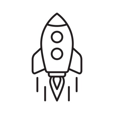 Roket Hattı Simgesi Minimum Roket Fırlatma Sembolü, Başlangıç Büyüme Sembolü.